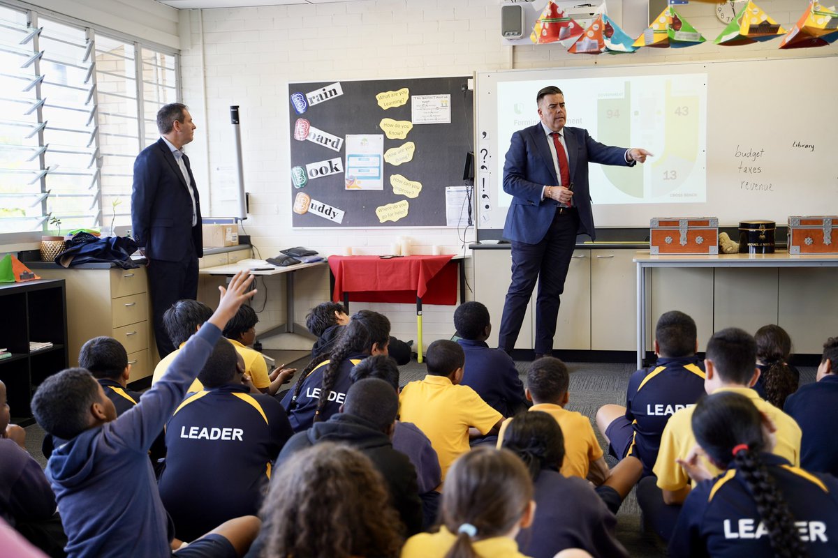 Milton Dick (@miltondickmp) on Twitter photo Yesterday, Parliament in Schools visited St Paul’s Catholic Primary School in Woodridge.
Thank you to the students for your amazing questions to <a href="/JEChalmers/">Jim Chalmers MP</a> and myself.
It’s fantastic to see the eagerness of the leaders of tomorrow to learn about our democracy. Yesterday, Parliament in Schools visited St Paul’s Catholic Primary School in Woodridge.
Thank you to the students for your amazing questions to <a href="/JEChalmers/">Jim Chalmers MP</a> and myself.
It’s fantastic to see the eagerness of the leaders of tomorrow to learn about our democracy.