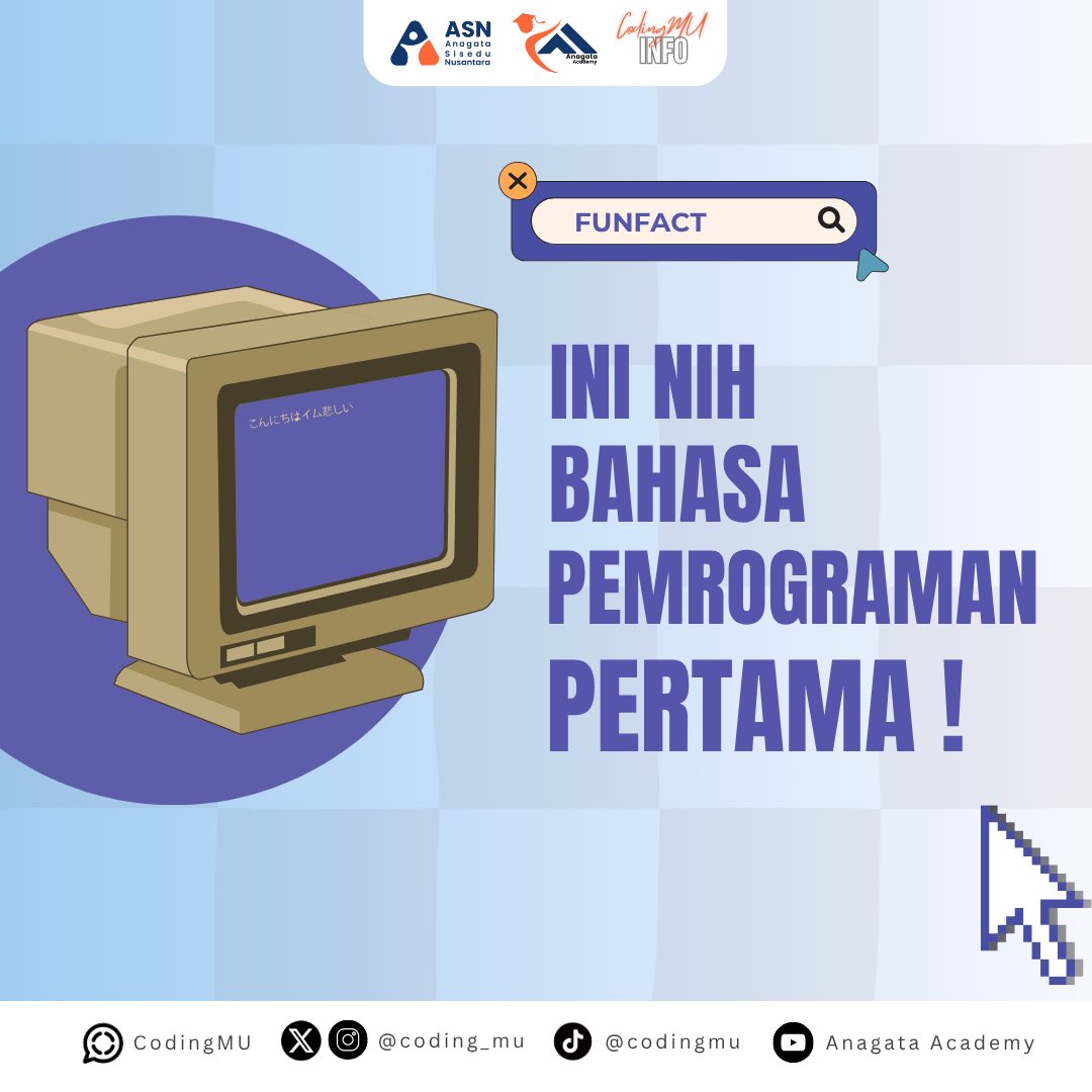 coding_mu's tweet image. Duluan siapa? Java, Python, atau… 🤔

Eits, bukan! ternyata ada yang jauh lebih dulu 👀

#AnagataAcademy #ASN #CodingMU #funfact #trivia #fortran #johnbackus #coding #fakta #programming #belajar #teknologi #digital