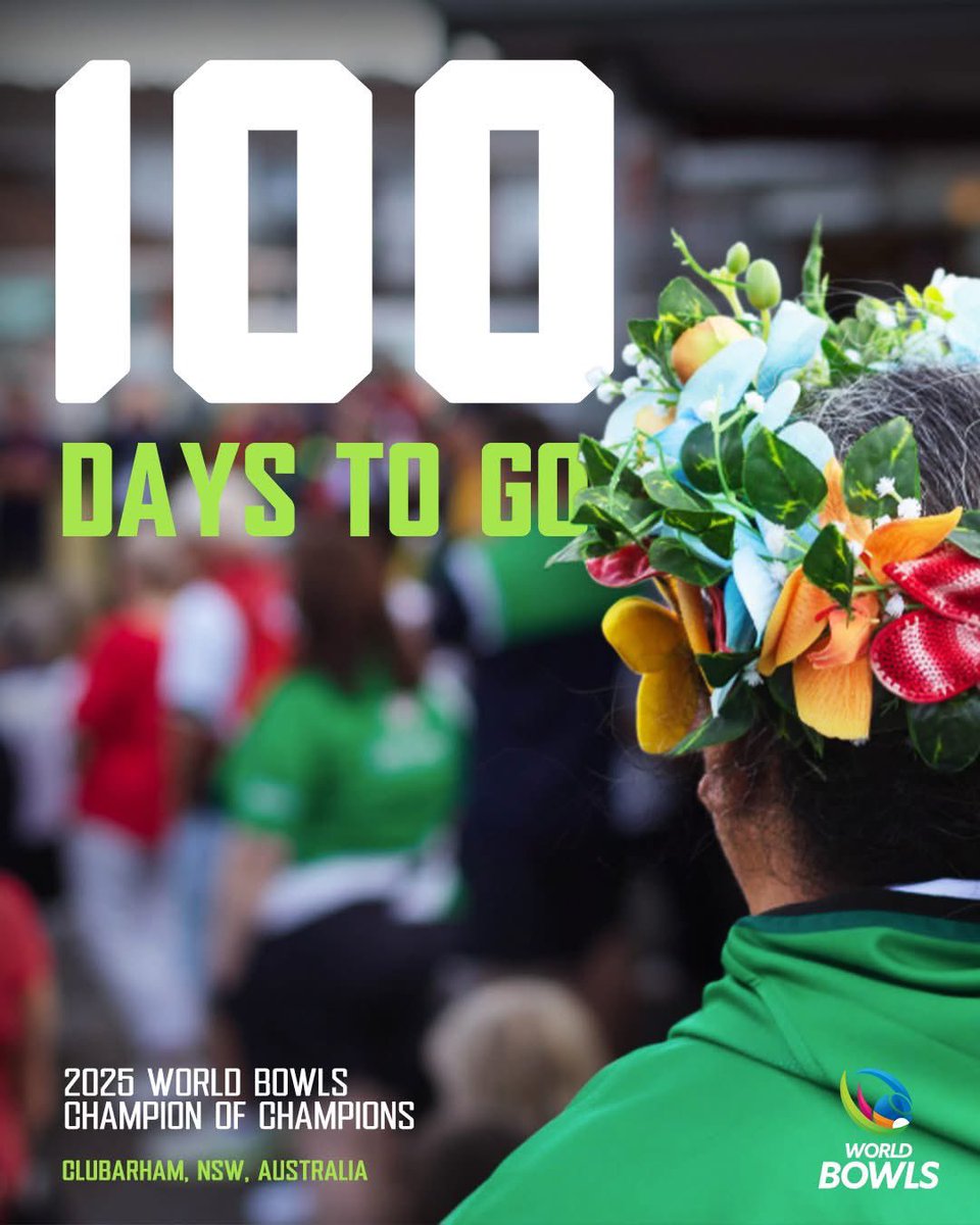 World_Bowls's tweet photo. The countdown is on for the 2025 World Bowls Champion of Champions.

From 20–25 September, 32 nations will be represented at cluBarham in Australia, with top male and female singles players competing for a world title.

Read more below:
https://t.co/TnQyGmoJ7s https://t.co/yiazuXUHVx