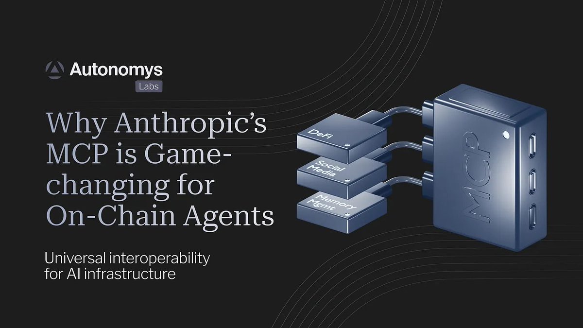 AI agent development faces four critical challenges that #MCP directly addresses through standardized solutions.

Tool interoperability
Memory &amp; persistence
Security &amp; access control
Ecosystem composability

medium.com/subspace-netwo…

<a href="/AutonomysNet/">Autonomys | AI3.0</a> #Web3AI #Anthropic #Crypto #AI3