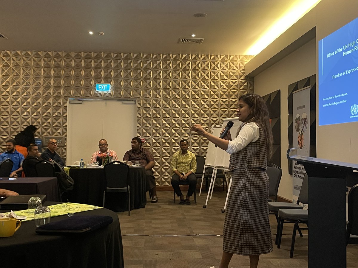 UNHumanRightsPacific (@ohchr_pacific) on Twitter photo @OHCHRPacific, <a href="/UniSouthPacific/">The University of the South Pacific</a> Journalism, and #FijiMediaAssociation wrapped up a 2-day #HumanRights workshop for media professionals organised under the joint UN Peace Building Fund Programme - Strengthening Social Cohesion Pathways, Human Rights and Women's Civic Participation @OHCHRPacific, <a href="/UniSouthPacific/">The University of the South Pacific</a> Journalism, and #FijiMediaAssociation wrapped up a 2-day #HumanRights workshop for media professionals organised under the joint UN Peace Building Fund Programme - Strengthening Social Cohesion Pathways, Human Rights and Women's Civic Participation