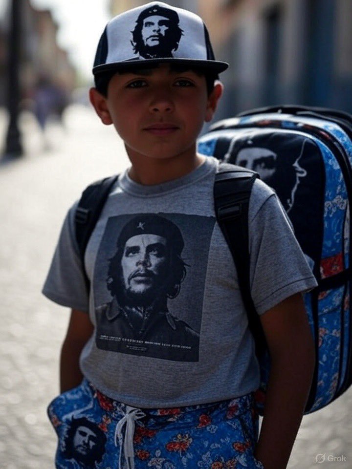 DasRgen3's tweet image. Teach yer young’un true values, y’all! I got my boy Joseph-Vladimir all them Che Guevara goodies—iPhone case, underwear, keys, bath towel, all sportin’ El Comandante’s face! Our love for communism’s boundless. We belt out the Internationale ‘fore supper. Just sayin’.