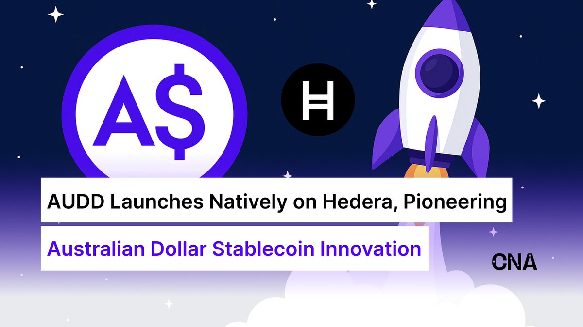 AUDC Pty Ltd launched the <a href="/AUDD_digital/">AUDD</a> #stablecoin on <a href="/hedera/">Hedera</a>, offering real-time settlement, low fees, and a green, compliant solution for digital payments and tokenisation. 🚀

Read the full story 👉 bit.ly/45sCFQ1

#crypto #cryptonews #cryptonewstoday