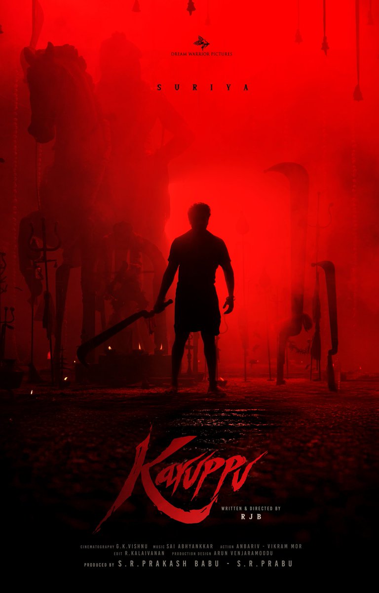 KaruppuMovie's tweet photo. With pride and Excitement, we present the title of #Suriya45: 'KARUPPU'. A name that embodies the soul of our story, shaped by heart, spirit, and purpose. 

#கருப்பு #Karuppu💥 https://t.co/PArbiATGN2