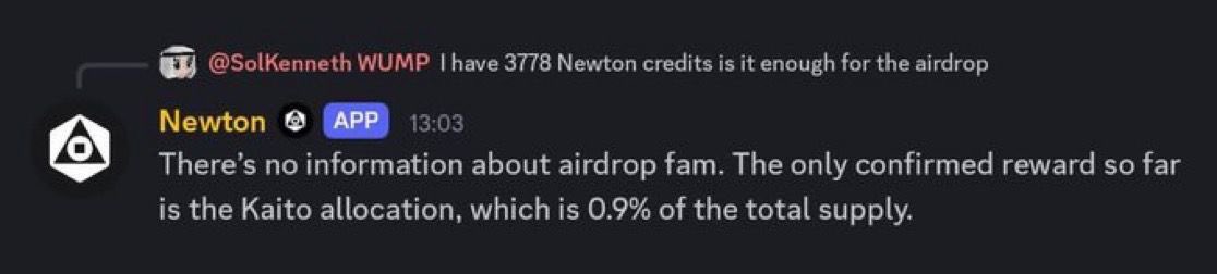i got inside info on <a href="/MagicNewton/">Newton</a> 

possible tge date?  27th

community reward/credit conversion ratio announcement?  maybe 23rd-24th

snapshot? already taken

will the airdrop be rewarding? yes, for yappers 

source: trust me bro🙂

gNewt to all my reply guys