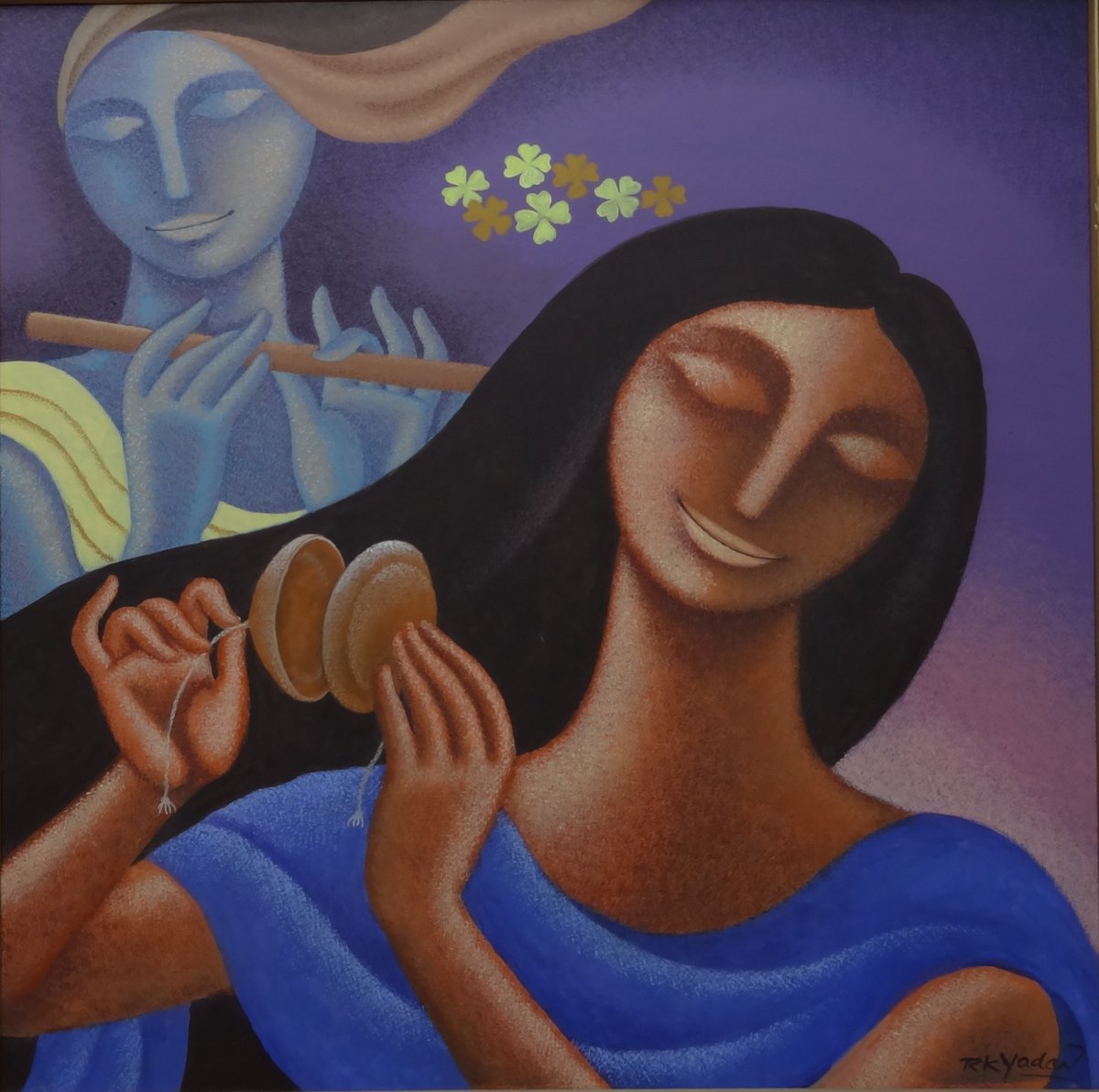 When the divine flute plays, the soul dances in silent joy. A moment where melody becomes devotion.
#Art #Artist #Colours #CanvasPainting #PaintingForSale #HandPainting #ContemporaryArt #AbstractPaintings #ModernPaintings #AcrylicPaintings #FigurativePainting