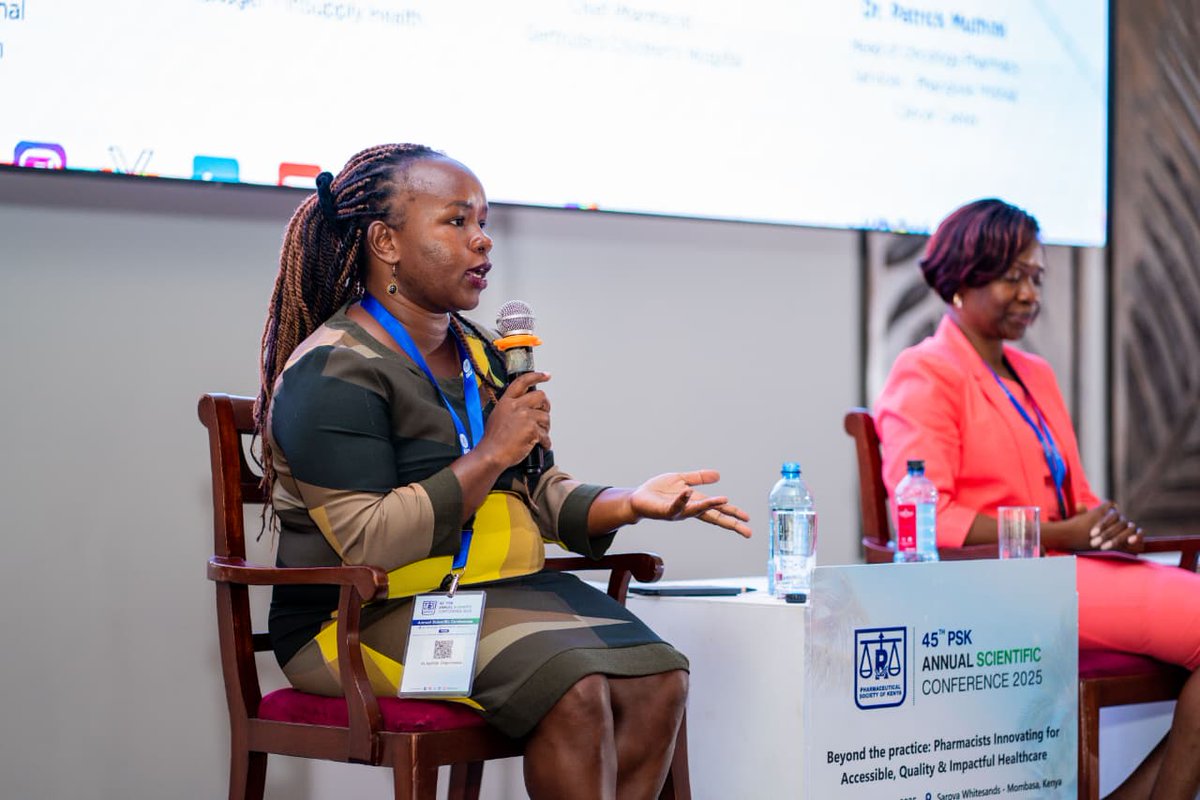 CancerProgramKE's tweet photo. Dr. Chepchumba from @CancerProgramKE joined a panel yesterday at the 45th PSK Conference, highlighting the critical role of pharmacists in addressing global health challenges, especially in strengthening the supply chain for oncology health products and technologies.
#ZuiaCancer https://t.co/vZRLrkdMQA