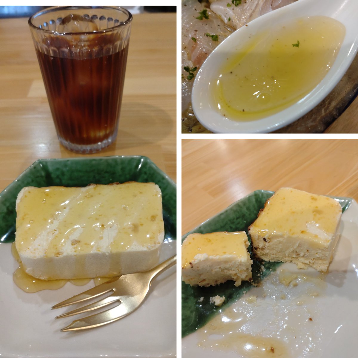 gingaeiyoudense's tweet image. ramen＆coffee spring's   #springs

10食限定
冷製鯛と平目の塩ラーメン カルパッチョ風 黒バラ海苔
柚子の蜂蜜チーズテリーヌ
ミニアイスコーヒー

鮮魚系麺🍜なら放っとく訳には行かないので犬山から南下🚗³₃
鯛や平目の舞い踊り🕺紫蘇風味の味付が新鮮🐟ねっとり甘く最高🌟🌟🌟
テリーヌも️⭕️🙏🏻