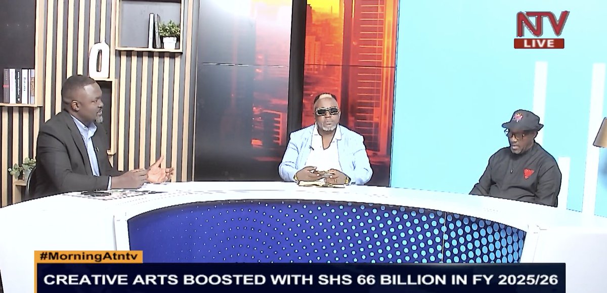 HAPPENING NOW: A discussion on financing the creative arts sector. With UGX 66 billion allocated in the 2025/26 budget, what does the future hold for the industry? #MorningAtNTV

Watch live - ntv.co.ug/ug/ntv-live?ut…
