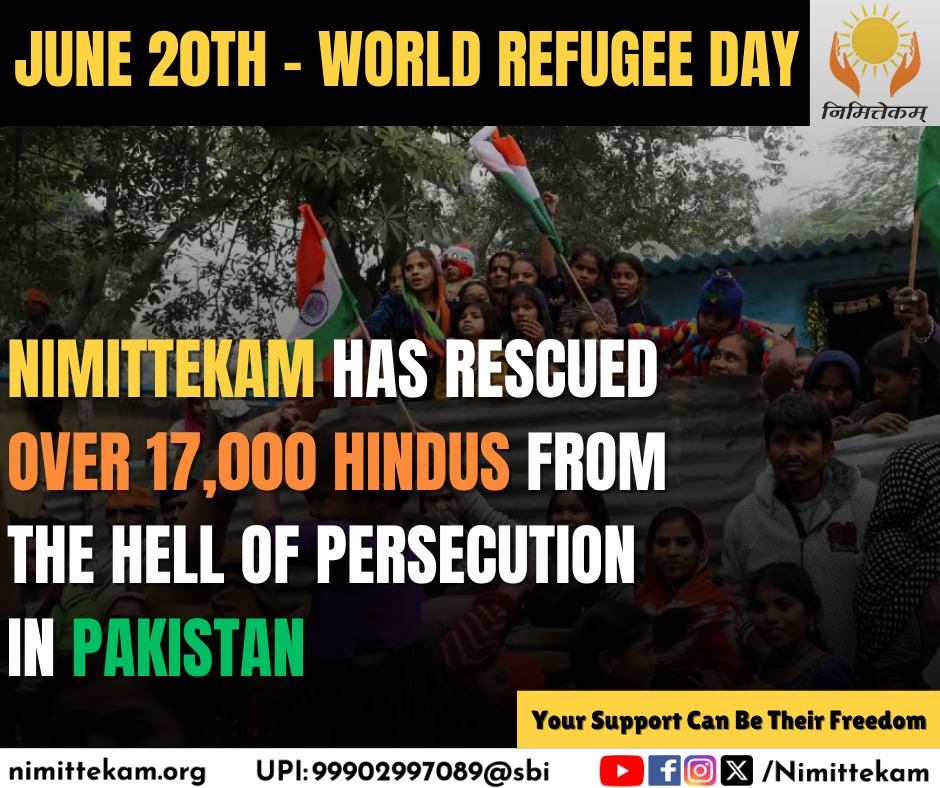 With the blessings of Maa Bharti, Nimittekam will rescue every last Hindu from Pakistan. #WorldRefugeeDay 

<a href="/satyanveshan/">Dr Omendra Ratnu Sanatani</a> <a href="/JaiAahuja/">Jai Aahuja</a>