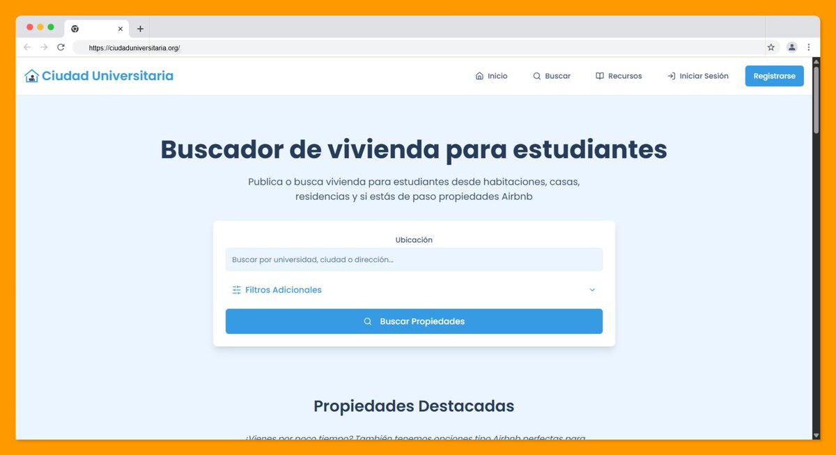💥 He lanzado un proyecto para buscar vivienda para #estudiantes, estamos en etapa de registro de propiedades. Pueden publicar sus propiedades aquí. 
ciudaduniversitaria.org
Próximamente, abriremos el registro a servicios enfocados a estudiantes. #Loja #Ecuador
