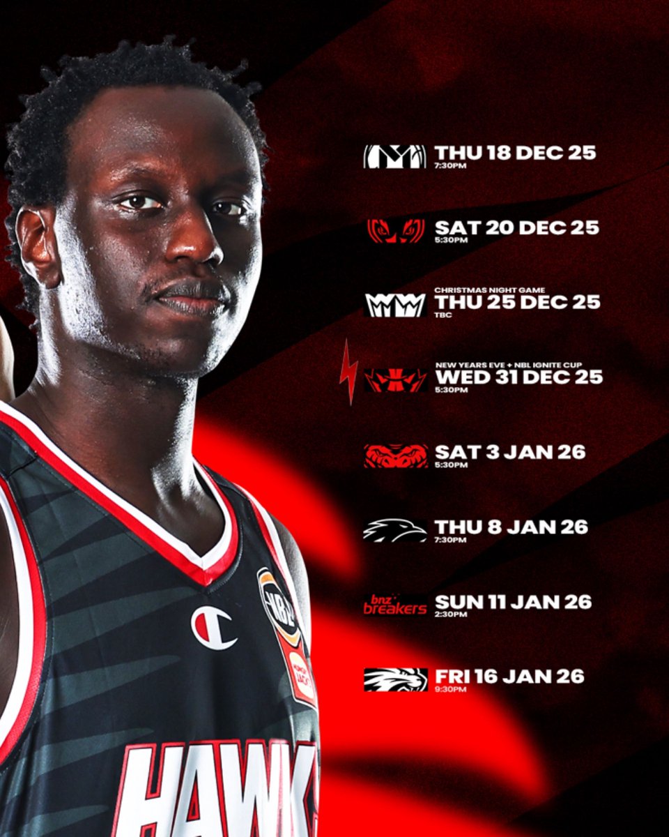 Mark your calendars 🗓️ 

NBL26 schedule just dropped. We’ve got a title to defend 🏆🦅 

#WeRiseTogether