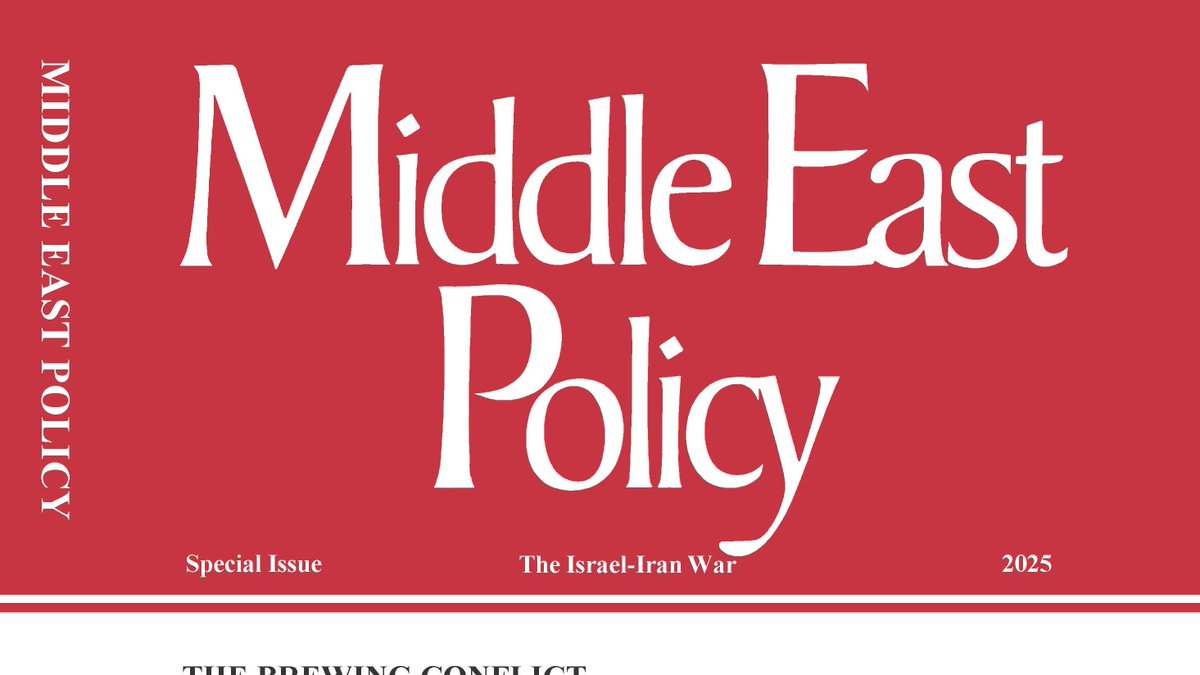 Middle East Policy Council (@mideastpolicy) on Twitter photo With Israelās war against Iran, Middle East Policy announces The Israel-Iran War, featuring new and archival analyses by <a href="/thomasjuneau/">Thomas Juneau</a> <a href="/EmirHadzikadun2/">Emir Hadzikadunic</a> <a href="/tparsi/">Trita Parsi</a> <a href="/ShibleyTelhami/">Shibley Telhami</a> <a href="/Mark_N_Katz/">Mark N. Katz</a> <a href="/ATracySamuel/">Annie Tracy Samuel</a> and many others.
tinyurl.com/Israel-Iran-Sp⦠With Israelās war against Iran, Middle East Policy announces The Israel-Iran War, featuring new and archival analyses by <a href="/thomasjuneau/">Thomas Juneau</a> <a href="/EmirHadzikadun2/">Emir Hadzikadunic</a> <a href="/tparsi/">Trita Parsi</a> <a href="/ShibleyTelhami/">Shibley Telhami</a> <a href="/Mark_N_Katz/">Mark N. Katz</a> <a href="/ATracySamuel/">Annie Tracy Samuel</a> and many others.
tinyurl.com/Israel-Iran-Spā¦