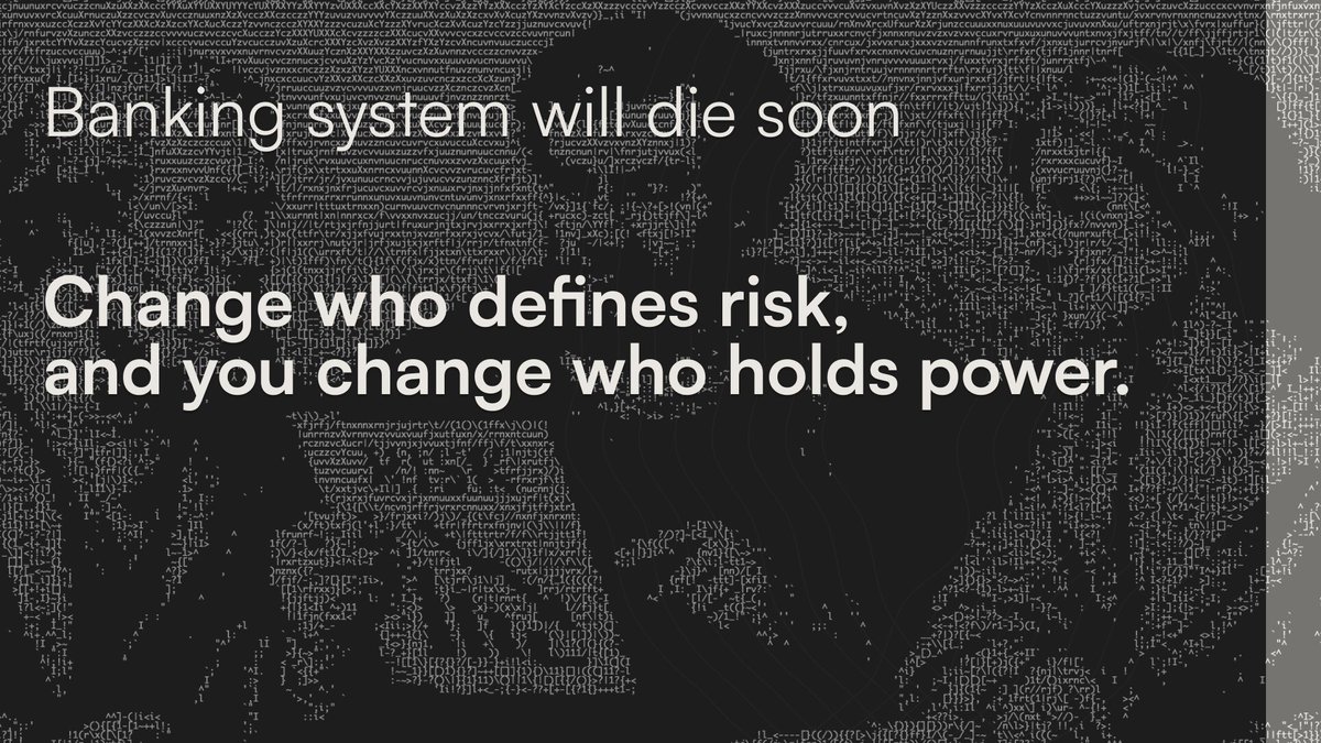 Banks don’t hold power because they have money.
They hold power because they decide who gets to use it.
It’s not the vault that matters.
It’s the spreadsheet.
The scoring model.
The permission.

They sit at the center of a system where trust is manufactured, not measured.
And if