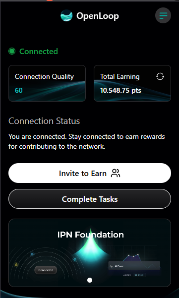 🚀 Just hit 10,000 points on OpenLoop by doing... nothing crazy.

Just shared my internet.
No mining. No hardware.
Just a browser and bandwidth.
$OPL stacking feels good.

Let’s ride this #DePIN wave. 🌐

 #openloop @openloop_so $OPL
