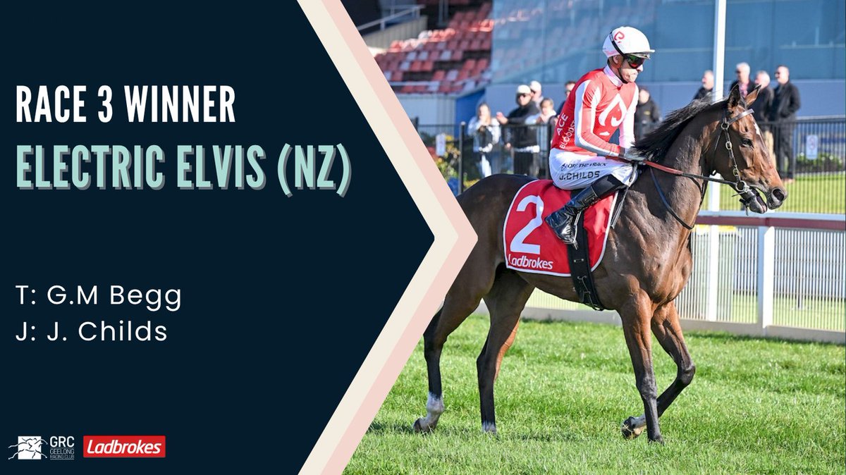 Winner Race 3 - ELECTRIC ELVIS (NZ)  T: <a href="/Grahame_Begg/">Grahame Begg Racing</a> J: <a href="/JChilds47/">Jordan Childs</a>