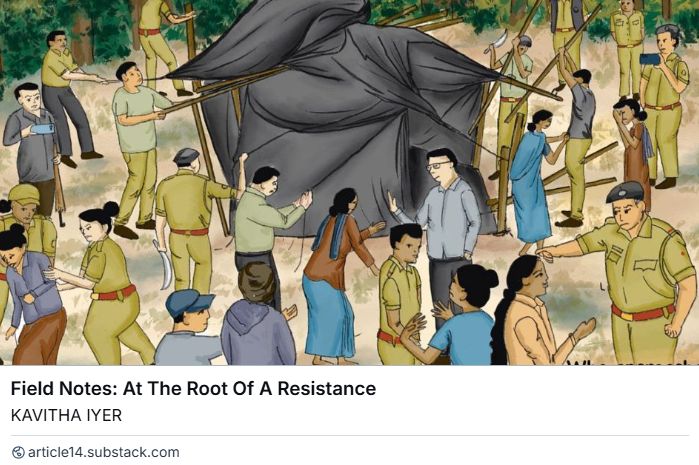 Article 14 (@article14live) on Twitter photo "Our rights are constantly negotiated & contested but mining companies..."
<a href="/iyerkavi/">Kavitha Iyer</a>'s #fieldnotes on the Jenu Kuruba Adivasis who occupied a tiny sliver in Karnataka’s Nagarhole tiger reserve, an act of defiance against their forcible eviction in 1986
On 18 June, 45 days "Our rights are constantly negotiated & contested but mining companies..."
<a href="/iyerkavi/">Kavitha Iyer</a>'s #fieldnotes on the Jenu Kuruba Adivasis who occupied a tiny sliver in Karnataka’s Nagarhole tiger reserve, an act of defiance against their forcible eviction in 1986
On 18 June, 45 days