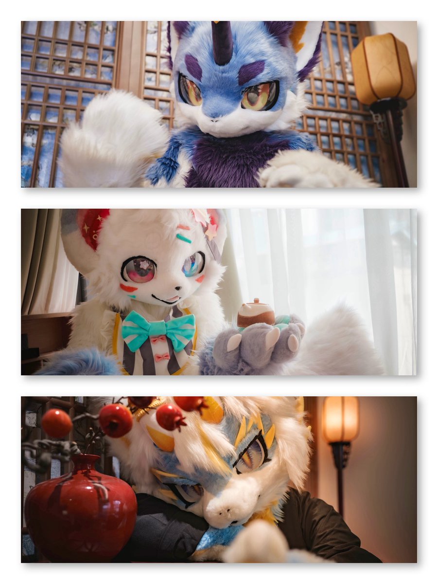 #FursuitsFriday 
夏日小聚 II
📷：Spixii
🐉：天冰 糕糕米 仪罗