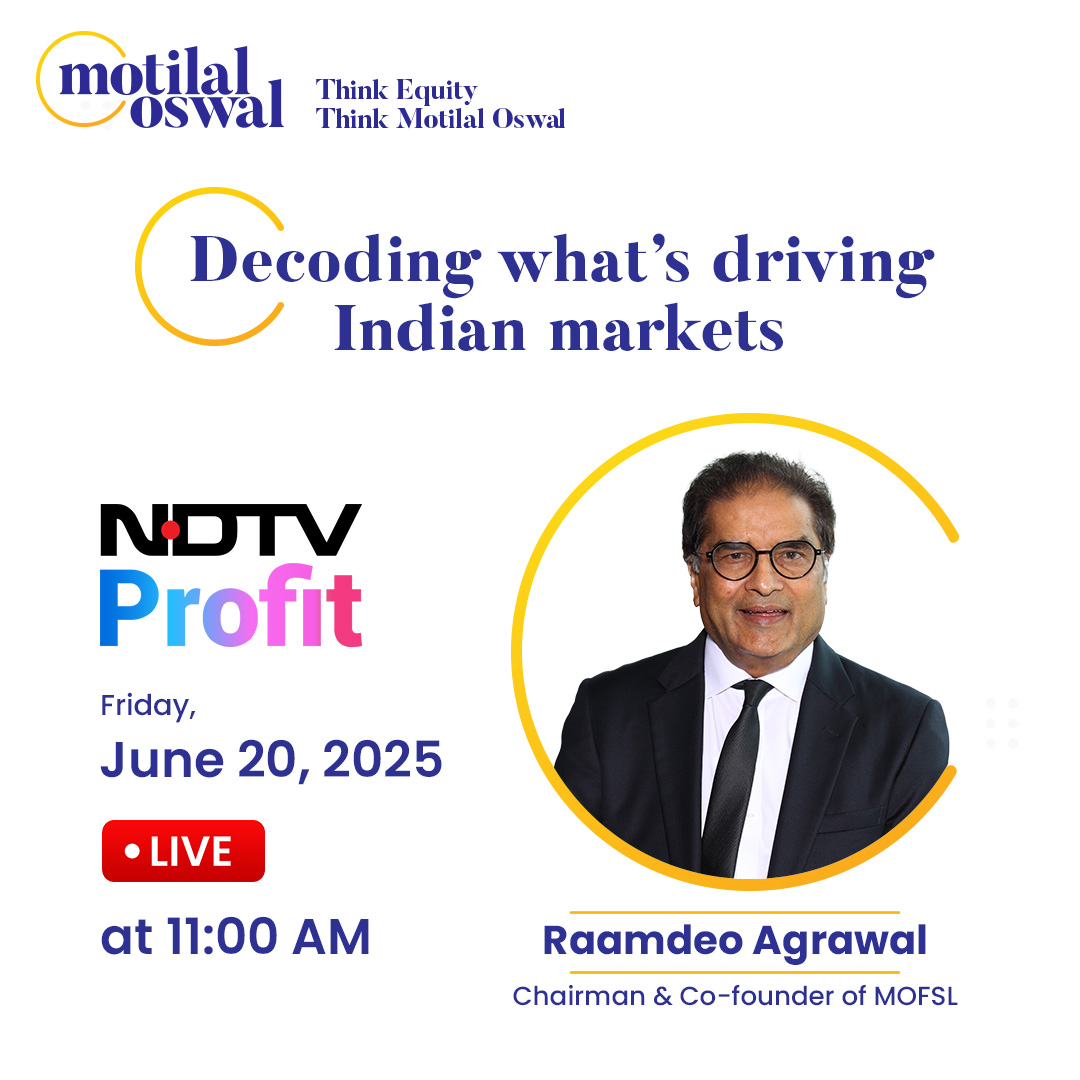 Motilal Oswal Financial Services Ltd (@motilaloswalltd) on Twitter photo Watch <a href="/Raamdeo/">Raamdeo Agrawal</a> Agrawal, Chairman & Co-founder, of MOFSL, share insights on what’s powering the Indian stock market in 2025 with <a href="/NDTVProfitIndia/">NDTV Profit</a>, <a href="/_nirajshah/">Niraj Shah</a> Live at 11AM today! Watch <a href="/Raamdeo/">Raamdeo Agrawal</a> Agrawal, Chairman & Co-founder, of MOFSL, share insights on what’s powering the Indian stock market in 2025 with <a href="/NDTVProfitIndia/">NDTV Profit</a>, <a href="/_nirajshah/">Niraj Shah</a> Live at 11AM today!