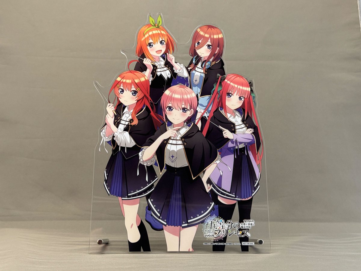 maji_get's tweet image. 『#五等分のプリンセス ~幻想と深淵と魔法学院~』
マジゲット限定早期予約キャンペーン開催中!
本日までにご予約いただいた方から抽選で55名様に【オリジナルアクリルパネル】をプレゼント!
▼予約ページ
maji-get.jp/pages/5hanayom…
#五等分の花嫁 #ごとぷり