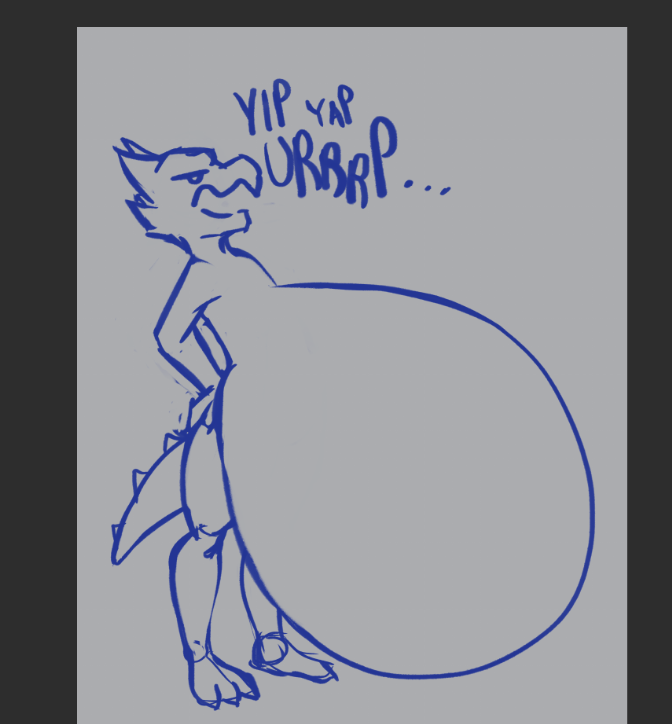 Have an old sketch I did of a Kobold that ate an adventurer