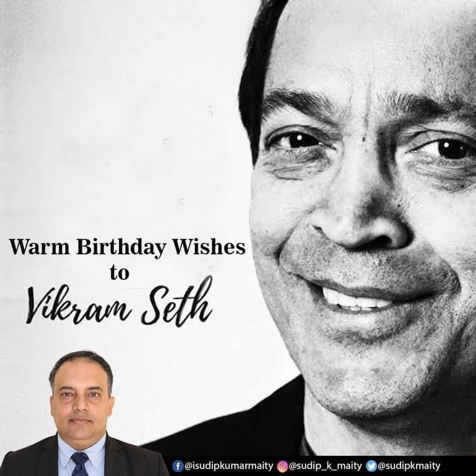 sudipkmaity's tweet image. Happy Birthday Vikram Seth and Wishing You Good Health and Long Life. #VikramSeth #HBDVikramSeth #HappyBirthdayVikramSeth