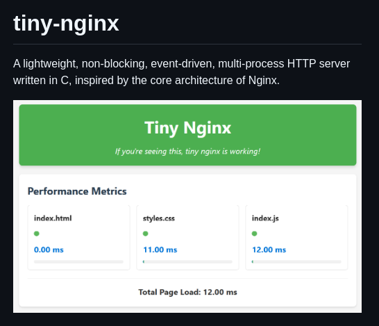 tiny HTTP server in C, uses nginx-inspired event-driven design