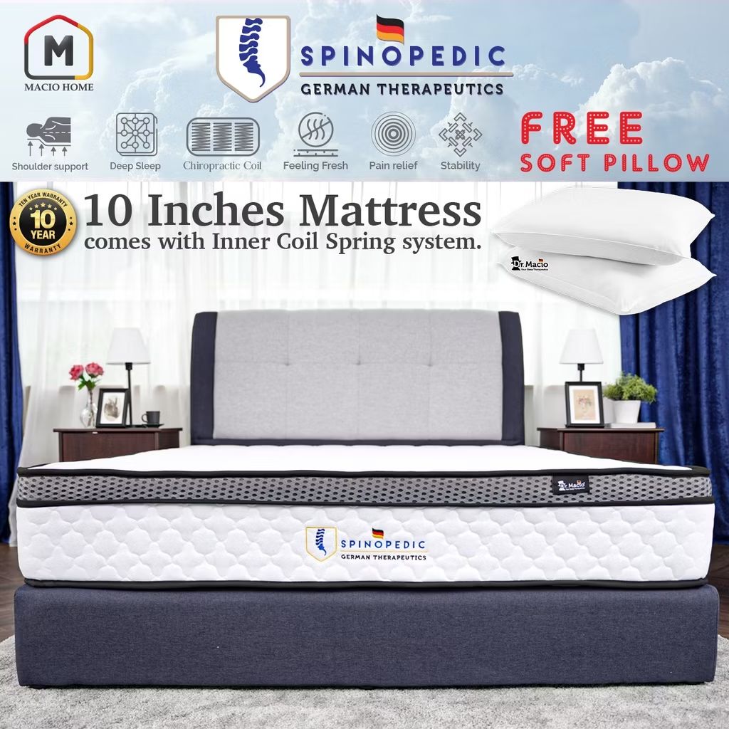 Nzmoei's tweet photo. Check out ( Free Shipping ) Dr. Macio Spinopedic King / Queen / Super Single / Single Size Mattress with Spina Support for RM237.99 - RM398.99. Get it on Shopee now! https://t.co/h8bwjycSqT https://t.co/IAoQvUqMOp