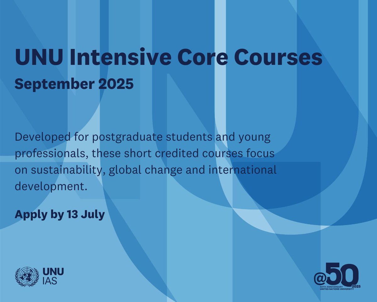 🌏 🧑‍🎓 Are you a postgraduate student or young professional interested in international development and global change?

Check out our Intensive Core Courses and learn from UN experts and leading sustainability scholars. 

Apply by 13 July 👉 buff.ly/vY2Oq86