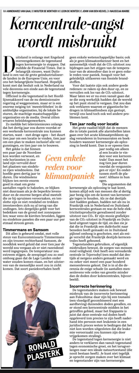 Mensen die in totale paniek alle alarmbellen laten gaan over het acute klimaatprobleem veranderen op slag in bureaucraten en boekhouders wanneer kernenergie als oplossing in beeld komt 🎯

Bravo Plasterk 🎯