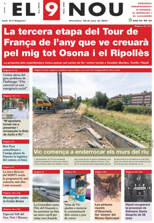 Miquel Giol Gort (@miquel_giol) on Twitter photo 🔴 Avui a <a href="/el9nou/">El 9 Nou</a> us avancem que el #TourdeFrance 2026 travessarà Osona i el Ripollès de cap a cap. 
Serà el 6 de juliol de l'any vinent en la 3a etapa de la prova, que començarà a Granollers i acabarà a França. El recorregut es farà oficial aquesta tardor en un acte a París. 🔴 Avui a <a href="/el9nou/">El 9 Nou</a> us avancem que el #TourdeFrance 2026 travessarà Osona i el Ripollès de cap a cap. 
Serà el 6 de juliol de l'any vinent en la 3a etapa de la prova, que començarà a Granollers i acabarà a França. El recorregut es farà oficial aquesta tardor en un acte a París.