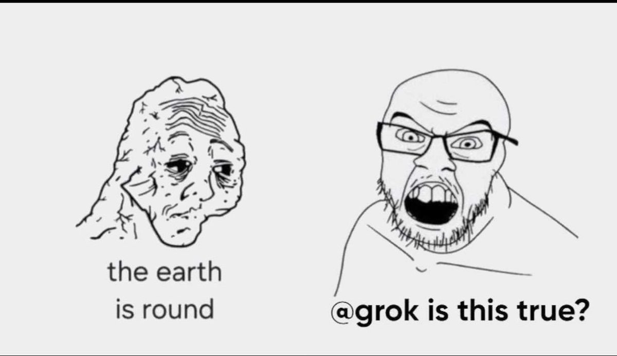 “Artificial Ignorance” is trending. And Grok is the reason.

🧠 “Grok, is this true?”
has become the new IQ test on X.

Every post-no matter how dumb-has at least one reply begging:

“Grok, what is this?”
“Grok, is this true?”

It’s not AI.
It’s Artificial Ignorance.

A chatbot