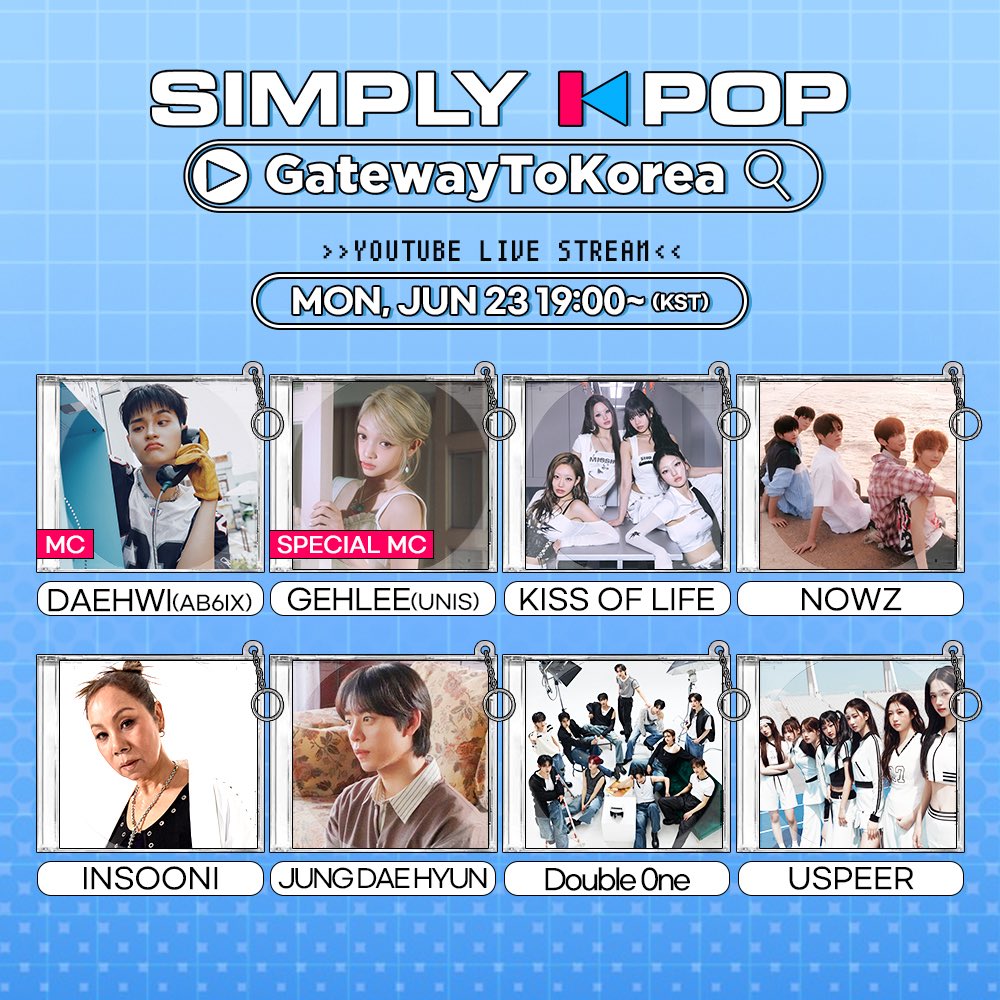 _Simplykpop's tweet photo. Simply K-Pop: Gateway to Korea will be streaming live for our K-Pop fans around the world!

Make sure to join us LIVE on Monday, 6/23 at 7pm KST!
Don’t miss out!

YT: https://t.co/x9BRWtbc0t https://t.co/eYOx4Ubsch