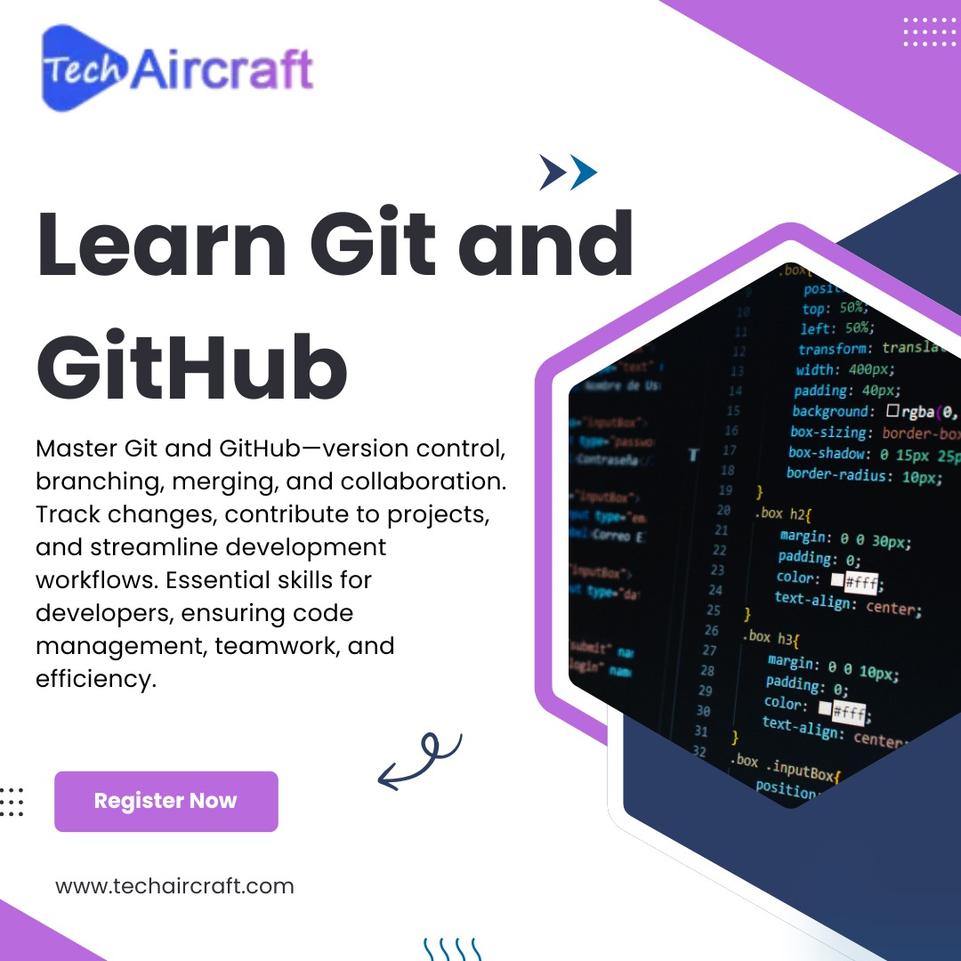 Techaircrafts's tweet image. 🚀 Ready to level up your coding skills?
💻 Learn Git & GitHub with TechAircraft – from zero to pro!
🔄 Master version control and collaborate like a developer.
#TechAircraft #GitAndGitHub #LearnToCode #VersionControl #GitTutorial #GitHubForBeginners #CodeSmart