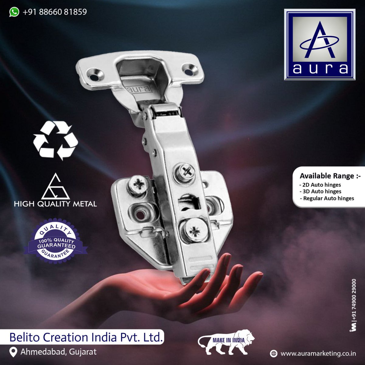 ibais_hardware's tweet photo. Belito Creation India Pvt. Ltd. (Ahmedabad)

For enquiry via WhatsApp click:
https://t.co/CNOkZTuN6G

Helpline No - +91 8866081859
#AutoHinges #Hinges #Hardware #doorhinges #hingeshardware #hardwarefitting #fittingproduct #interiorstyling
.
@ibais_hardware https://t.co/VkcusvpH1k