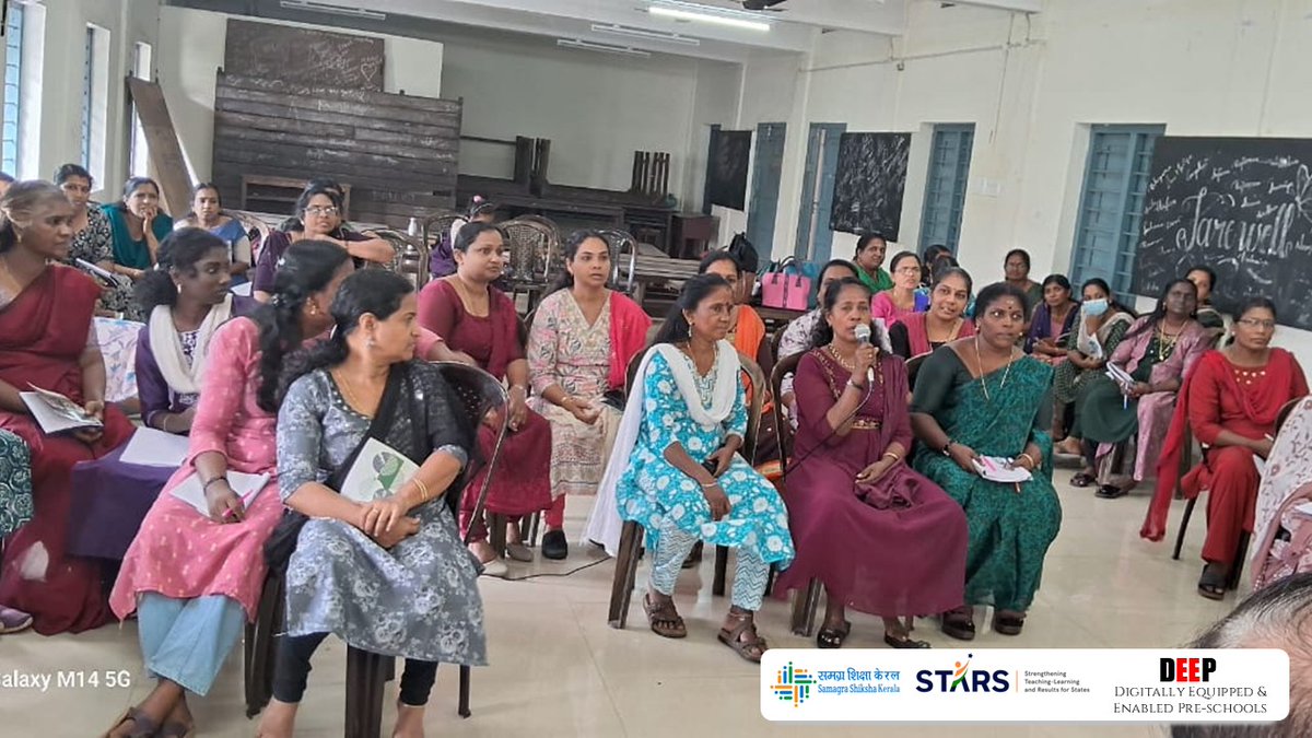 sskkerala's tweet photo. 🌟 DEEP Pre-School Teachers Training – Ernakulam 🌟
As part of the #STARSProject, DEEP training began on 18 June 2025 with 284 teachers joining the 6-day journey led by #SSKErnakulam.
🎶 Songs & Rhymes
📖 Storytelling
🎭 Puppet Play
🎤 Karaoke
🔐 Digital Safety https://t.co/JNvQl79nzd