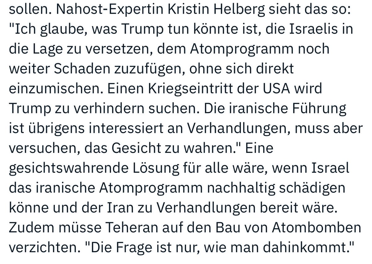 Ich weiß ja nicht, wie es euch geht. Mir persönlich ist nämlich nicht so wichtig, ob das Mullah-Regime sein Gesicht wahrt.