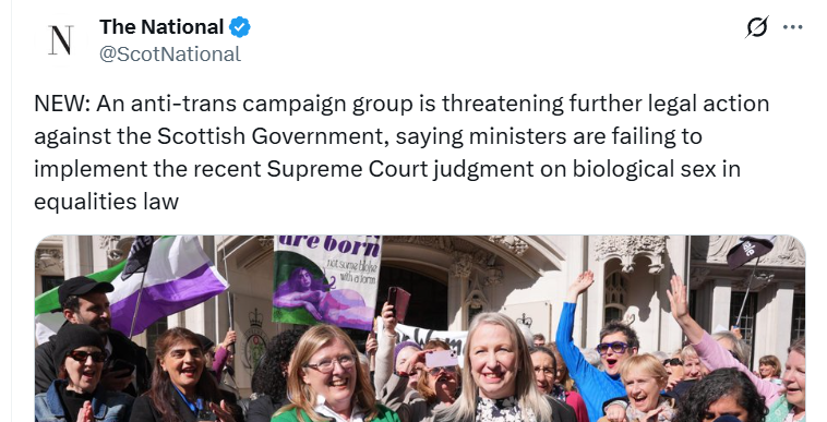 Calling women who won a case to confirm women have rights based on their sex "anti-trans" - high principle.

Calling the above "anti-woman" - a dogwhistle.

Some people have spent so long listening for dogwhistles that they can no longer hear themselves, let alone anyone else.