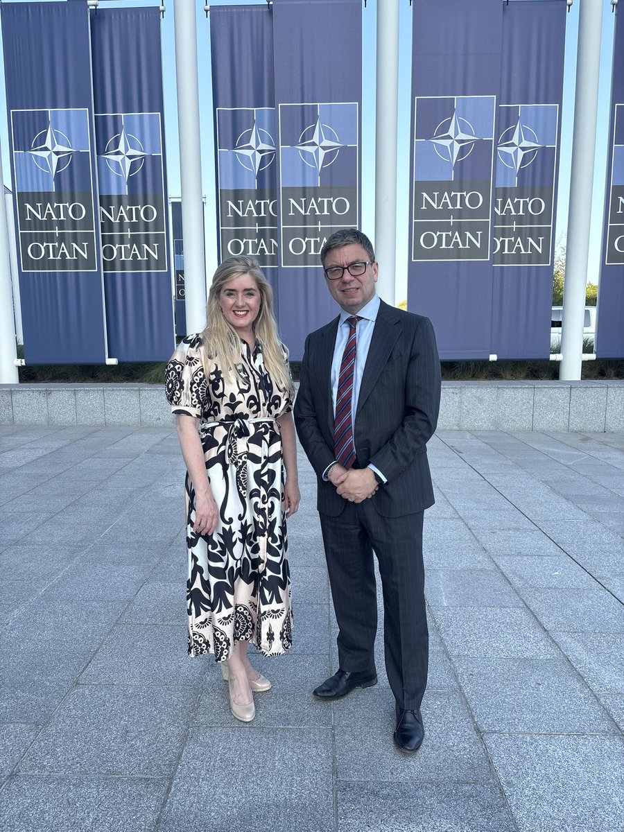 Delighted to welcome 🇮🇸 Deputy Speaker of <a href="/Althingi/">Alþingi</a> <a href="/bryndisharalds/">Bryndís Haralds 🇺🇦</a> to #NATO HQ on the occasion of the NATO Parliamentary Summit. Ever important to foster this vital link between #NATO and the wider public.