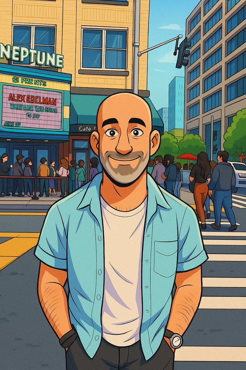 Cartoon me went to see <a href="/AlexEdelman/">Alex Edelman</a>