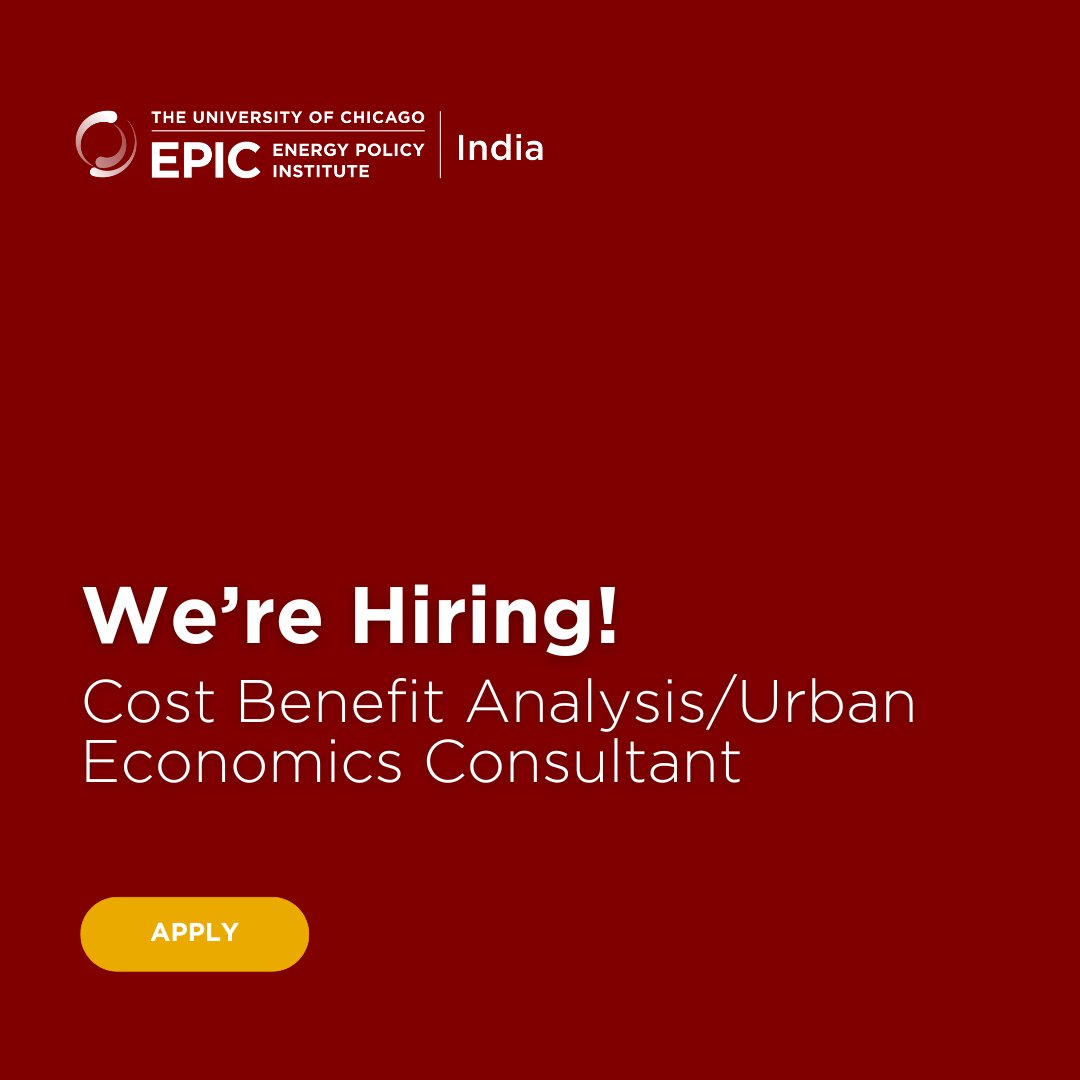 UChicago EPIC India (@epic_india) on Twitter photo We're hiring!
<a href="/EPIC_India/">UChicago EPIC India</a> is seeking a Cost-Benefit Analysis/Urban Economics Consultant to evaluate waste management at Delhi’s Ghazipur landfill.
Location: Delhi, with field travel
Know more and apply: epic.uchicago.in/opportunities/… We're hiring!
<a href="/EPIC_India/">UChicago EPIC India</a> is seeking a Cost-Benefit Analysis/Urban Economics Consultant to evaluate waste management at Delhi’s Ghazipur landfill.
Location: Delhi, with field travel
Know more and apply: epic.uchicago.in/opportunities/…