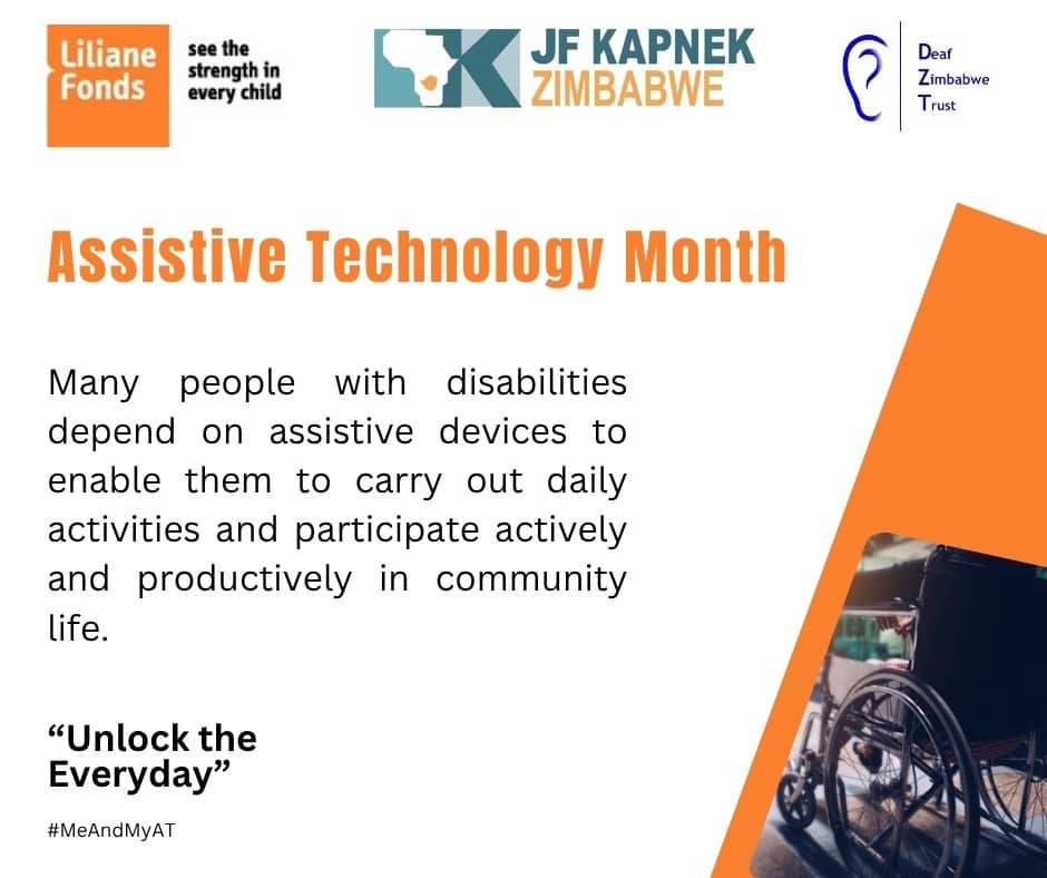 DeafZimTrust's tweet photo. Assistive Technology Month
Many people with disabilities depend on assistive devices to enable them to carry out daily activities and participate actively and productively in community life.
"Unlock the Everyday"
#MeAndMyAT https://t.co/t6mKlvpuI0