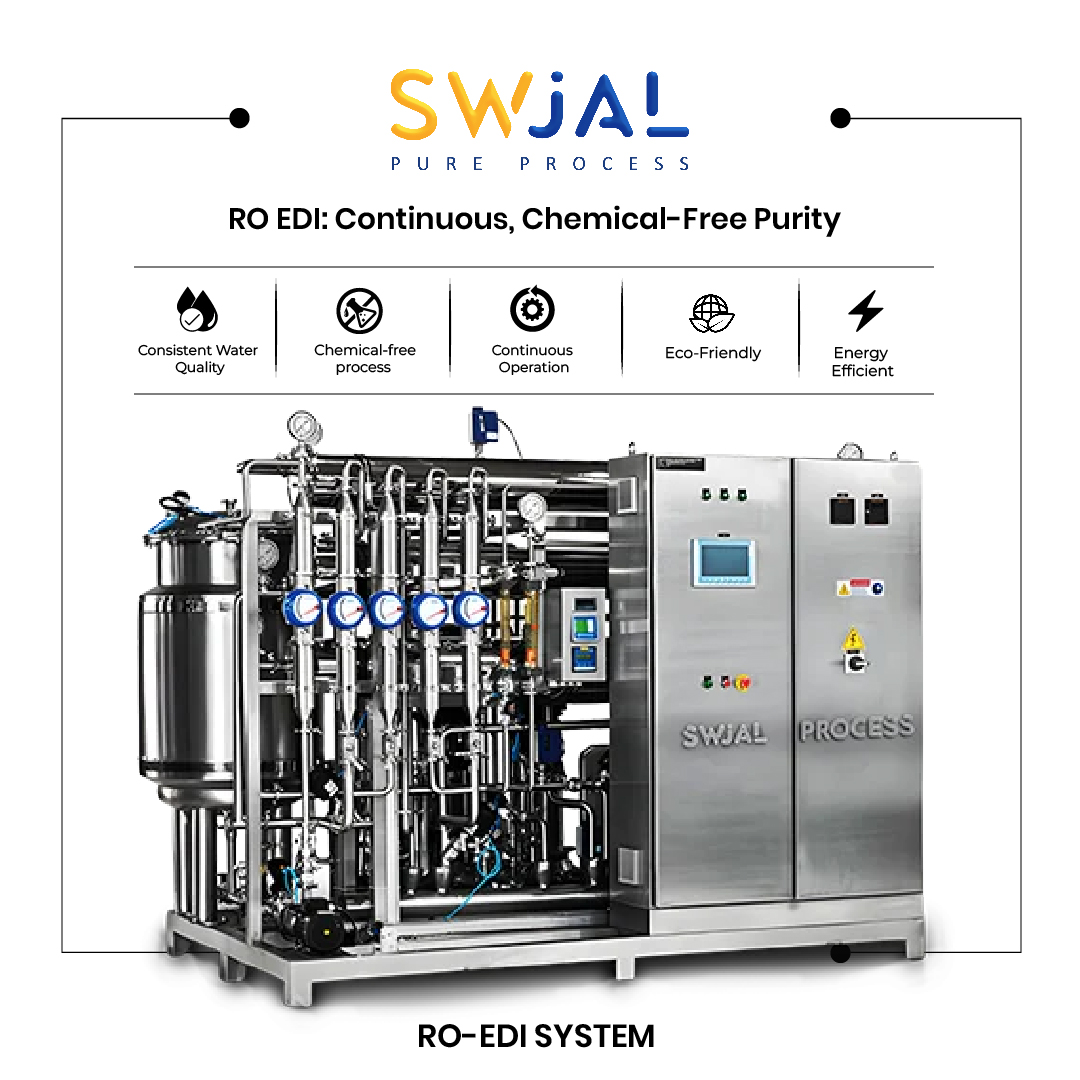 Swjalprocess's tweet photo. RO EDI Water Treatment
⚙️ RO EDI: Continuous, Chemical-Free Purity
Say goodbye to regeneration delays &amp; chemical hassles.
SWJAL Process delivers RO+EDI systems for consistent, high-purity water-perfect for pharma environments.
#ROEDI #HighPurityWater #cGMPCompliance #SwjalProcess https://t.co/mzsmFh3sey