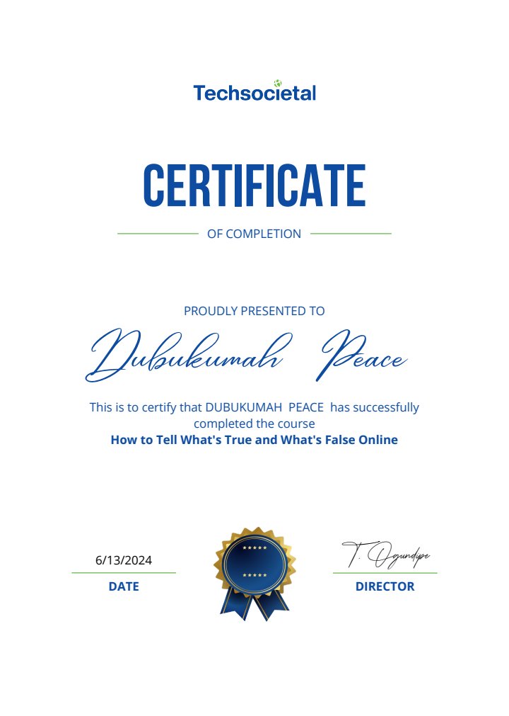 DubukumahP25054's tweet image. Just completed all courses! 💻
Learned so much about staying safe online &amp;amp; digital security 🔐
Grateful for the knowledge 🙌

Thanks @TechSocietal🎉

#SafeConnect #DigitalSafety #TechSocietal #CyberAware
@