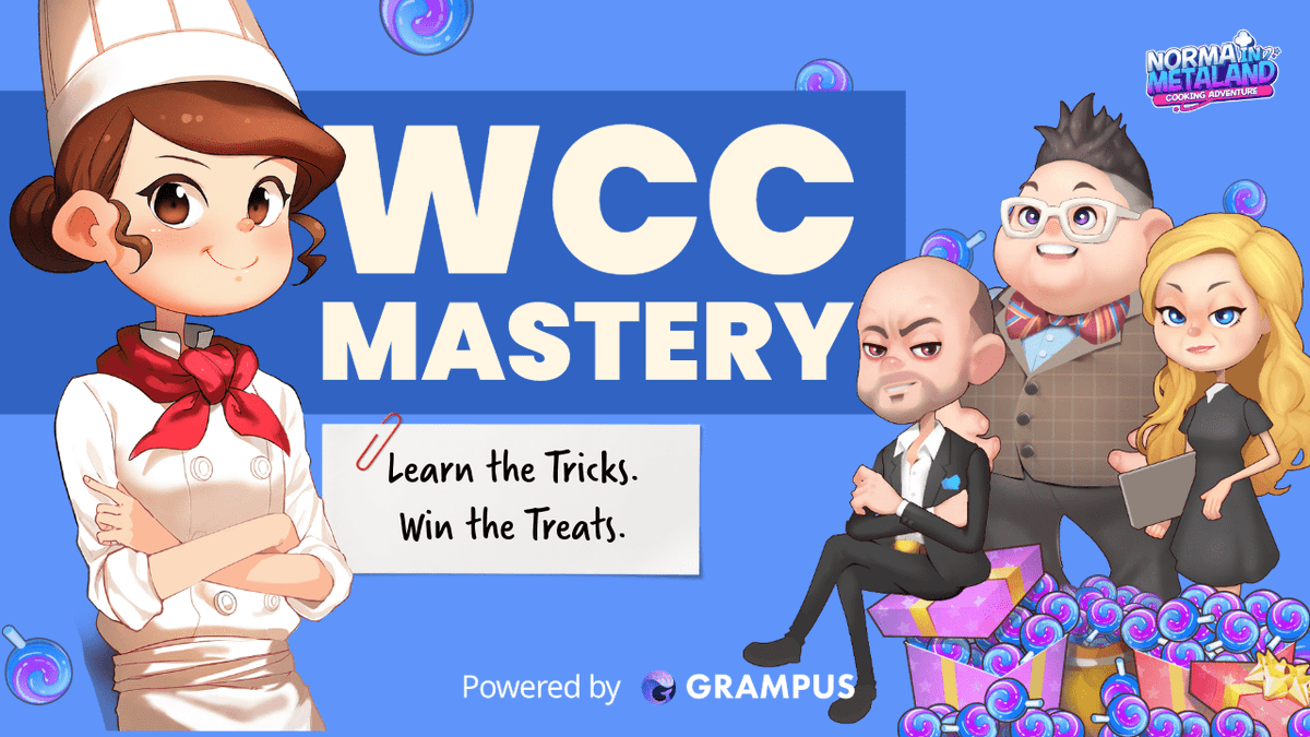 🏆 WCC Mastery #1
It’s been less than a week since the 200K $CANDY WCC kicked off, and the kitchen is hotter than ever! 🍳

Today’s Focus: Donut House🍩
🪄 Cooking Tips
💯 Must-Dos
📈 Go for the best score

🍽 Be the champion: normainmetaland.sng.link/Debne/3k61y?_s…