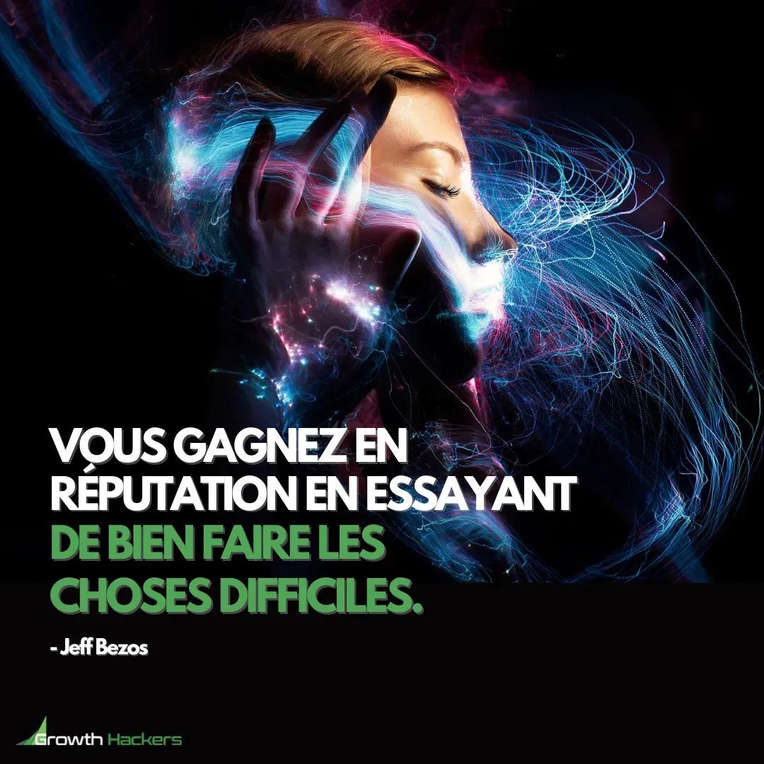 GrowthHackersFR's tweet image. Vous gagnez en réputation en essayant de bien faire les choses difficiles.
- Jeff Bezos

buff.ly/3ouUcnb 

#Essayer #Difficile #Difficulté #Difficultés #CréationGraphique #MarketingOpérationnel #CommunicationDigitale #AgenceSEO #AgenceRéférencement #AgenceInboundMarketing