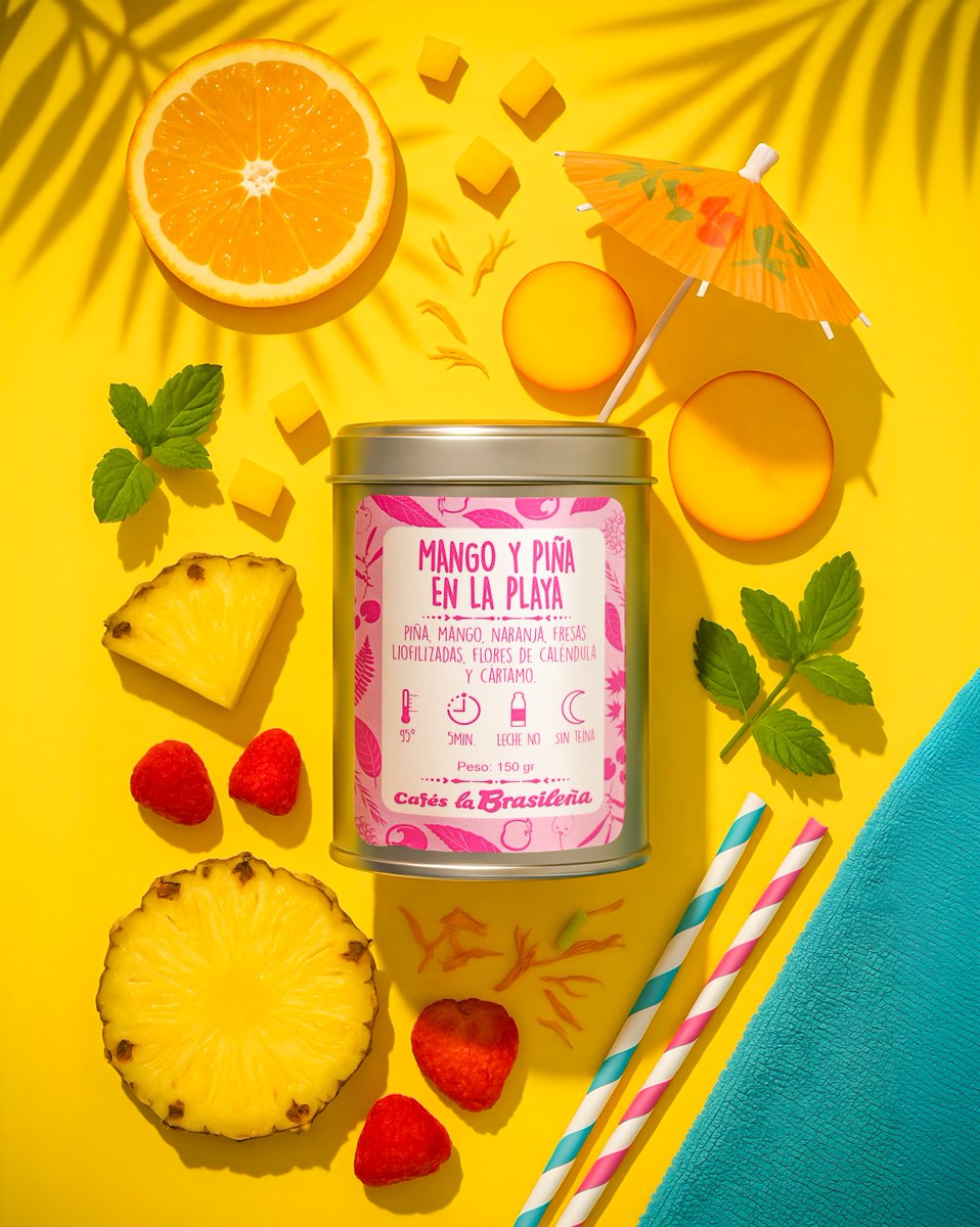 Con nuestra infusión Mango y Piña en la Playa, tendrás todo el frescor del verano en una taza. Mango, piña, fresa y naranja, fusionados en una bebida sin teína.
¡Solo necesitas agua fría, hielo y dejar que la magia del verano se infunda!

cafeslabrasilena.es/producto/infus…