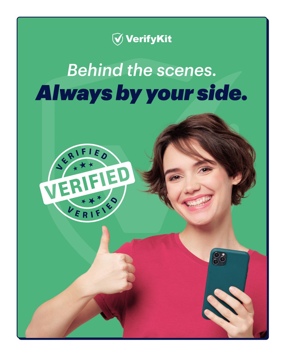 vrfykit's tweet image. VerifyKit quietly does the job, making the user experience simpler and more secure.
In the background, always by your side.
#verification #SecureLogin #VerifyKit