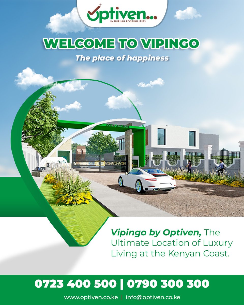 Ready, Set, Zinduka!

Land deals don’t get better than this — get Ksh 4,000 cashback when you invest Ksh 399,000 with Optiven. Wake up to your dream!  
#ZindukaNaOptiven  
📞 072340050