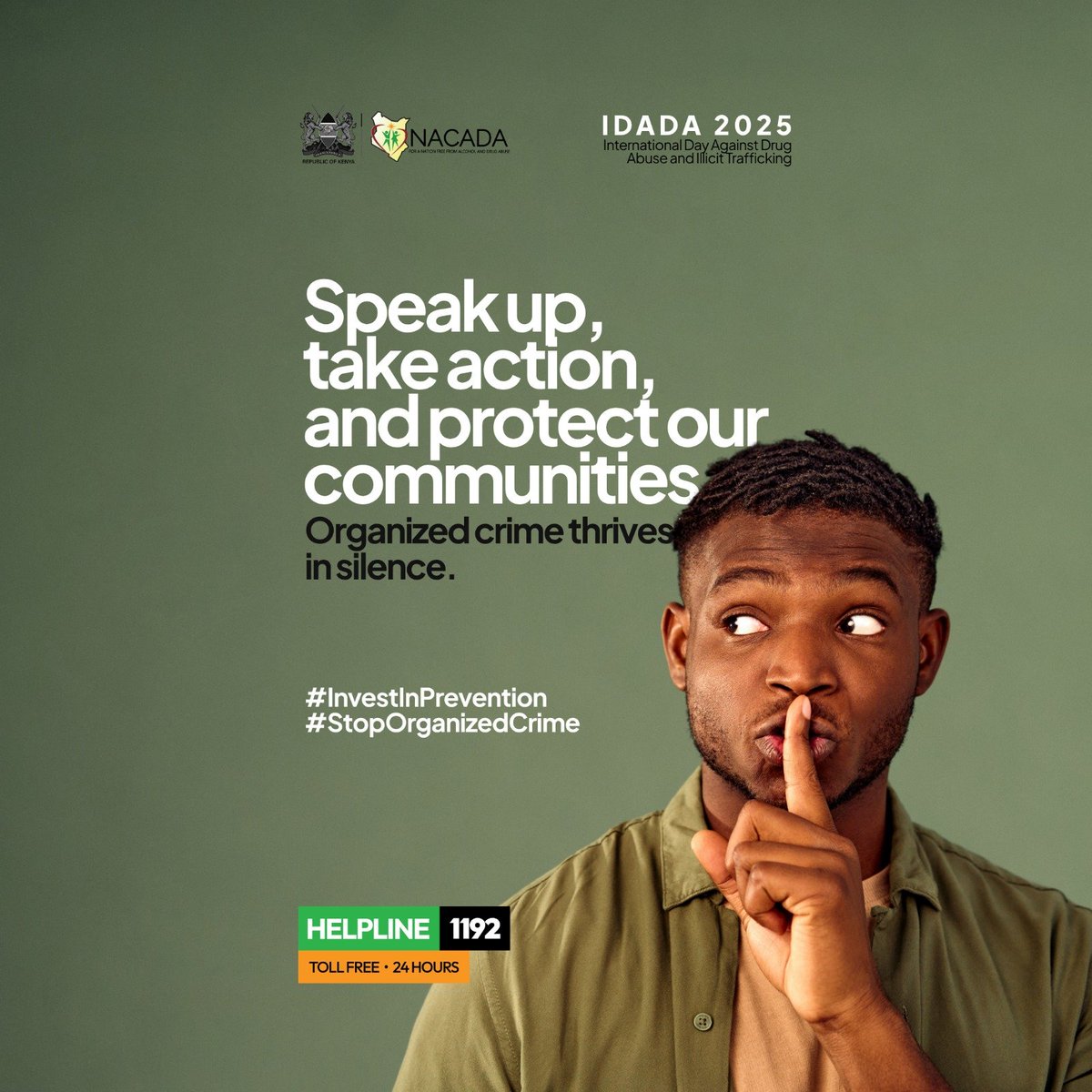 🚨 Organized Crime Thrives in Silence. Let’s Break the Chain! 🚨

This #IDADA2025, raise your voice—because silence only empowers criminals. 🗣️✊

🔹 SPEAK UP – Report suspicious activities.
🔹 STAND STRONG – Protect your community.
🔹 TAKE ACTION – Support law enforcement